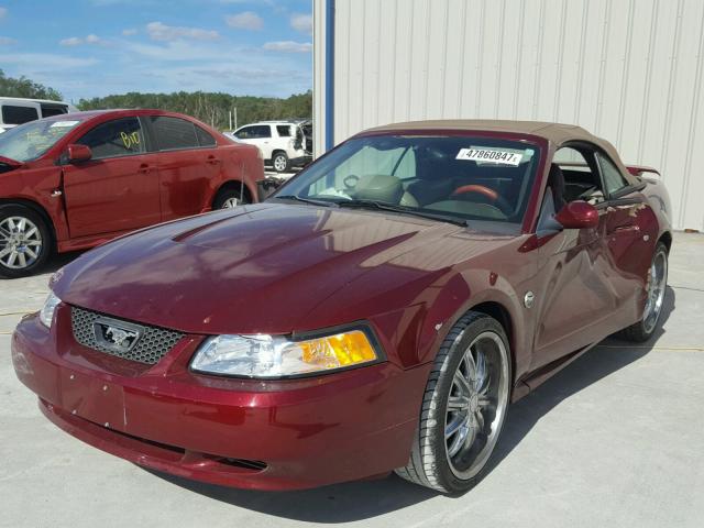1FAFP44604F156186 - 2004 FORD MUSTANG BURGUNDY photo 2