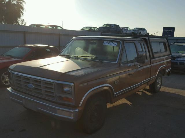 1FTEX15FXEKA69374 - 1984 FORD F150 BROWN photo 2