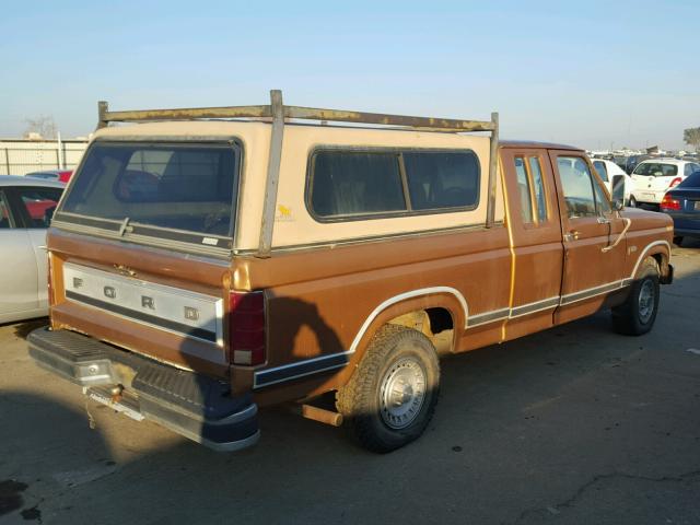 1FTEX15FXEKA69374 - 1984 FORD F150 BROWN photo 4