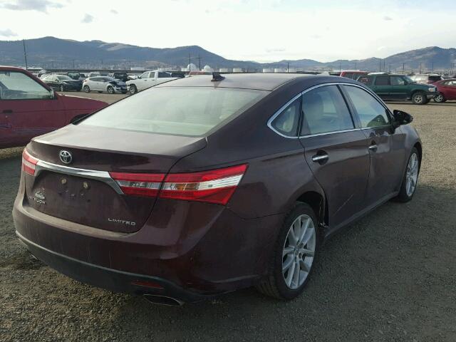 4T1BK1EBXEU129135 - 2014 TOYOTA AVALON BAS MAROON photo 4