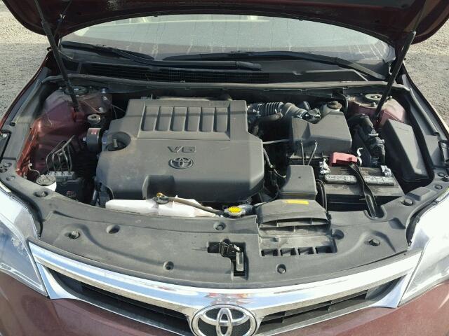 4T1BK1EBXEU129135 - 2014 TOYOTA AVALON BAS MAROON photo 7