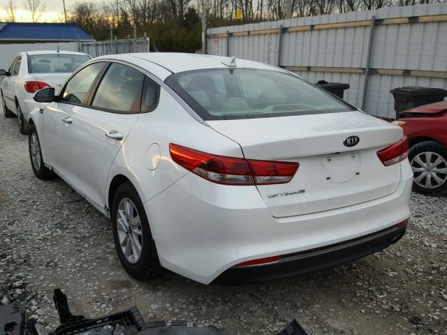 KNAGT4L36G5093572 - 2016 KIA OPTIMA LX WHITE photo 3