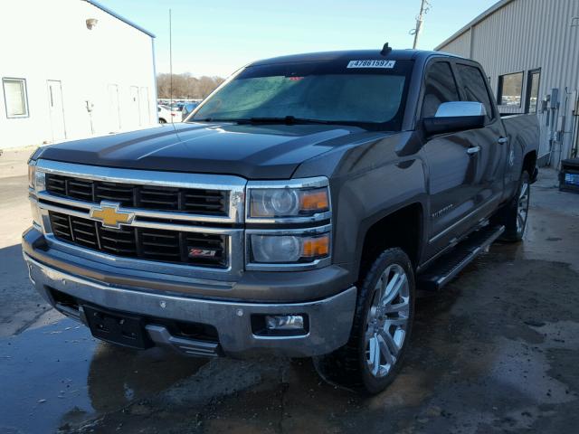 3GCUKSEC5EG214429 - 2014 CHEVROLET SILVERADO BROWN photo 2