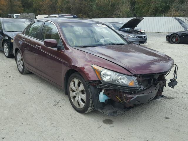 1HGCP2F8XAA005124 - 2010 HONDA ACCORD EXL BURGUNDY photo 1