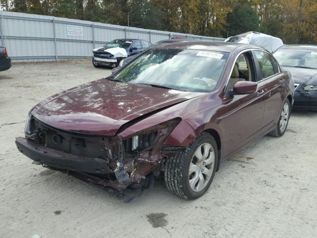 1HGCP2F8XAA005124 - 2010 HONDA ACCORD EXL BURGUNDY photo 2