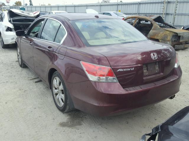 1HGCP2F8XAA005124 - 2010 HONDA ACCORD EXL BURGUNDY photo 3