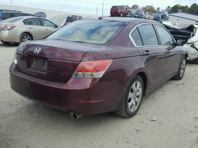 1HGCP2F8XAA005124 - 2010 HONDA ACCORD EXL BURGUNDY photo 4