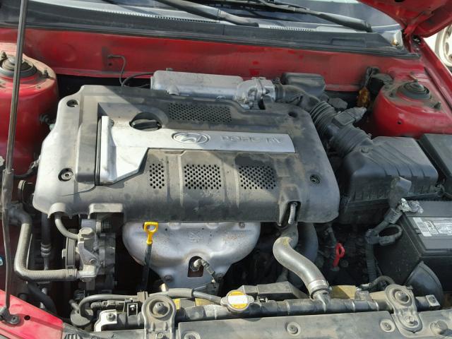 KMHDN46D64U888574 - 2004 HYUNDAI ELANTRA GL RED photo 7