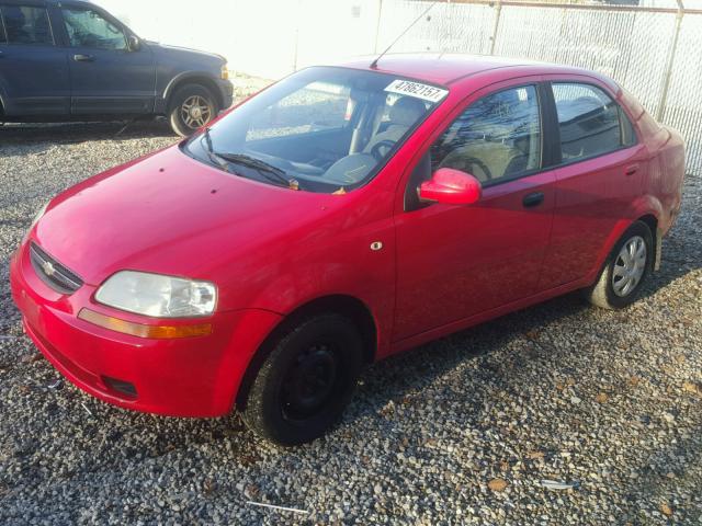 KL1TD526X5B383710 - 2005 CHEVROLET AVEO BASE 红色 照片 2