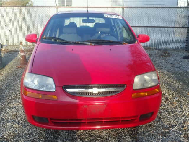 KL1TD526X5B383710 - 2005 CHEVROLET AVEO BASE 红色 照片 9