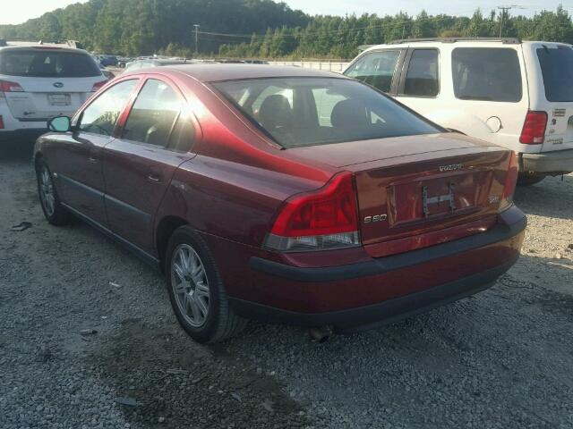 YV1RS64A542330213 - 2004 VOLVO S60 MAROON photo 3