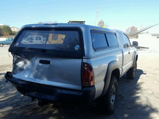 5TEUX42N67Z459797 - 2007 TOYOTA TACOMA ACC SILVER photo 4