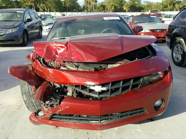 2G1FB1EV3A9177253 - 2010 CHEVROLET CAMARO LT RED photo 9