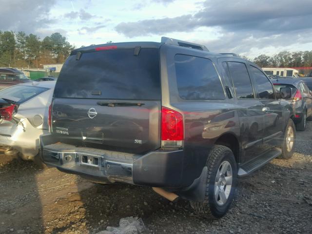 5N1AA08A34N737891 - 2004 NISSAN ARMADA SE GRAY photo 4