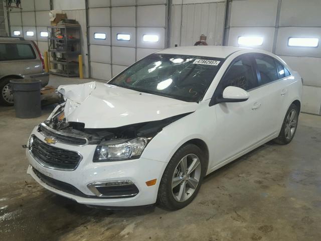 1G1PE5SB6F7180847 - 2015 CHEVROLET CRUZE LT WHITE photo 2