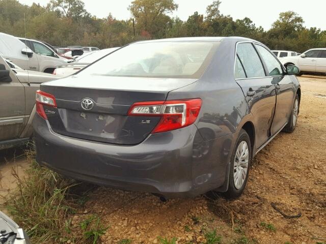 4T4BF1FK5DR314264 - 2013 TOYOTA CAMRY L GRAY photo 4