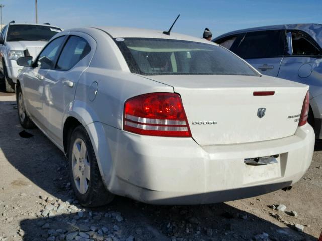 1B3CC4FB4AN139459 - 2010 DODGE AVENGER SX WHITE photo 3