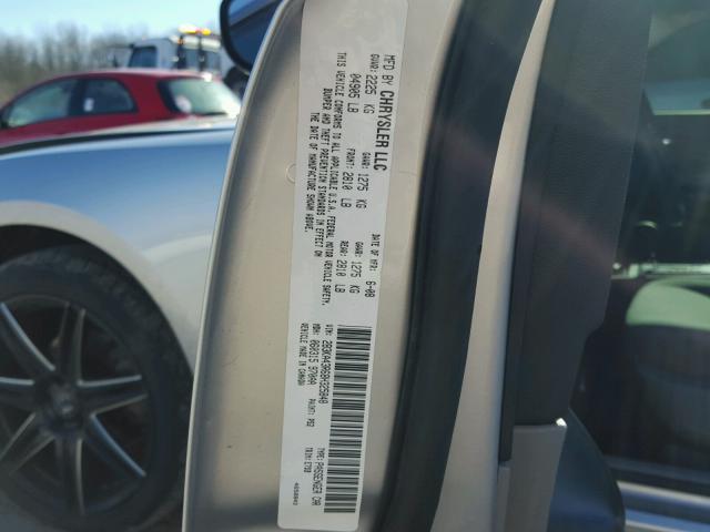 2B3KA43R68H325848 - 2008 DODGE CHARGER SILVER photo 10