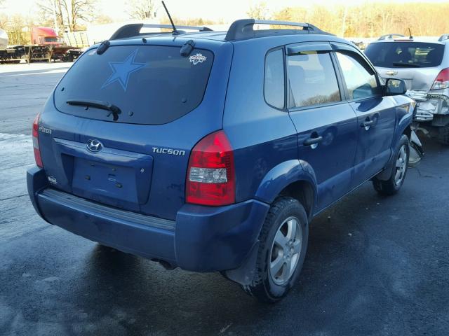 KM8JM12B98U909030 - 2008 HYUNDAI TUCSON GLS BLUE photo 4