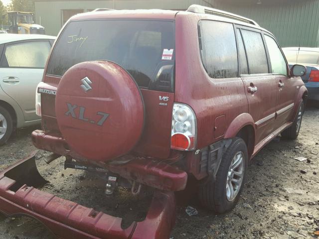 JS3TX92V864105328 - 2006 SUZUKI XL7 RED photo 4