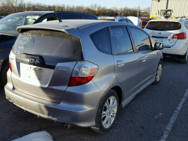 JHMGE8H43AC024491 - 2010 HONDA FIT SPORT GRAY photo 4