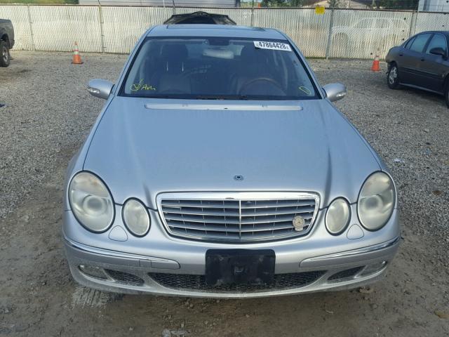 WDBUF26J25A793202 - 2005 MERCEDES-BENZ E 320 CDI SILVER photo 9