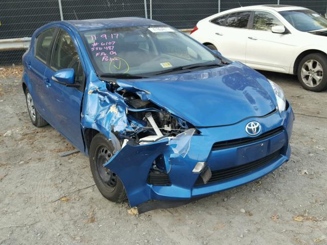 JTDKDTB37D1556487 - 2013 TOYOTA PRIUS C BLUE photo 1