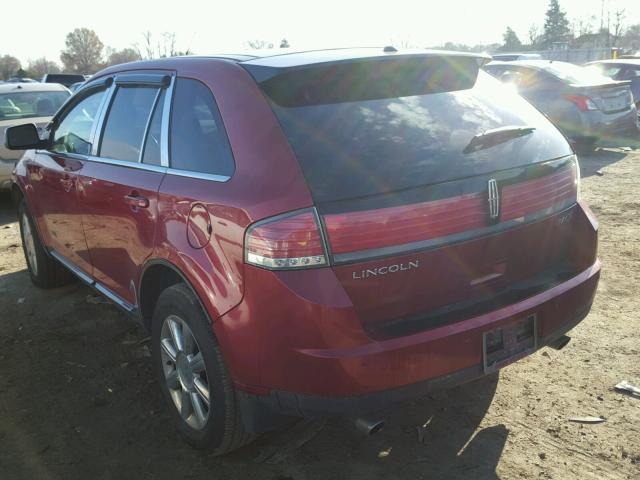 2LMDU68C27BJ21614 - 2007 LINCOLN MKX RED photo 3