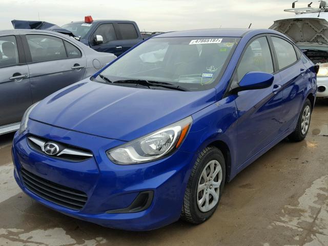 KMHCT4AE1EU668908 - 2014 HYUNDAI ACCENT GLS BLUE photo 2