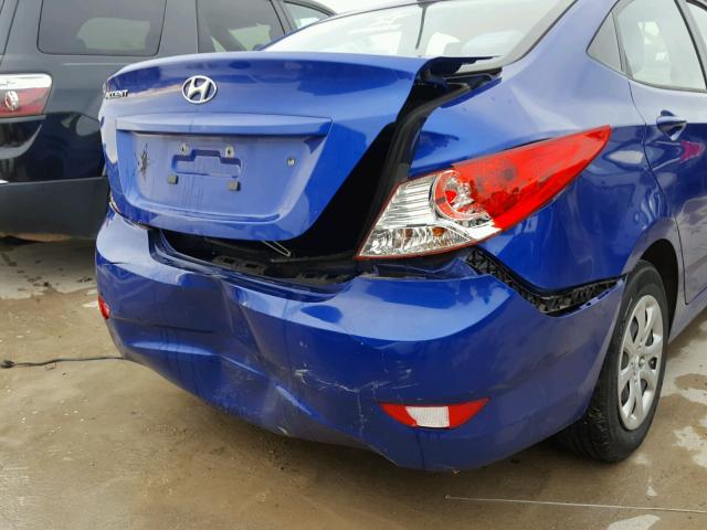 KMHCT4AE1EU668908 - 2014 HYUNDAI ACCENT GLS BLUE photo 9