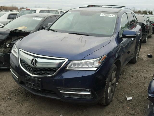 5FRYD4H82FB504356 - 2015 ACURA MDX ADVANC BLUE photo 2