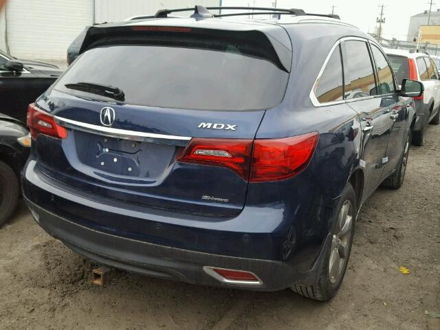 5FRYD4H82FB504356 - 2015 ACURA MDX ADVANC BLUE photo 4