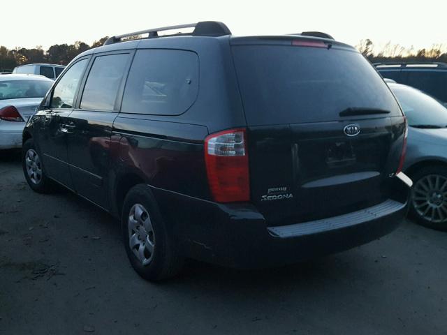 KNDMB233276188931 - 2007 KIA SEDONA EX BLACK photo 3