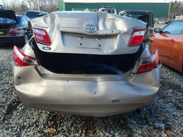 4T1BE46K47U105164 - 2007 TOYOTA CAMRY NEW GOLD photo 9