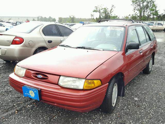 1FAPP15J4PW385190 - 1993 FORD ESCORT LX RED photo 2