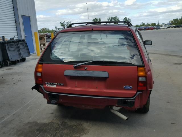 1FAPP15J4PW385190 - 1993 FORD ESCORT LX RED photo 9