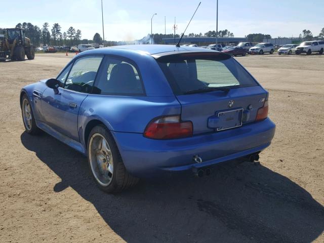 WBSCM9346YLC61904 - 2000 BMW M COUPE BLUE photo 3