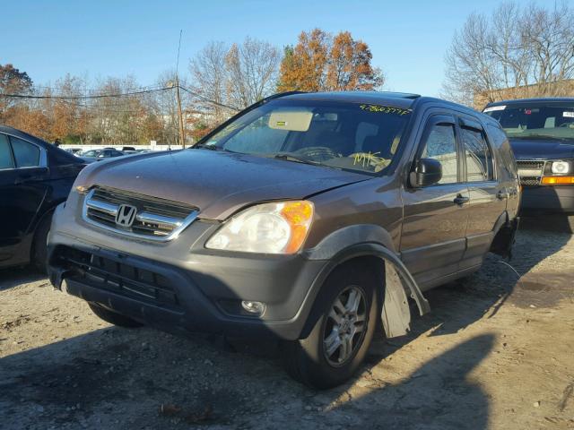 JHLRD78862C058715 - 2002 HONDA CR-V EX BEIGE photo 2