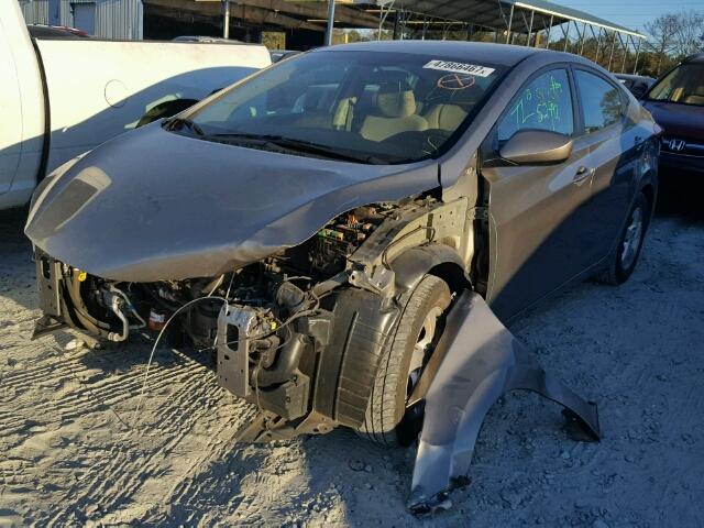 5NPDH4AE3EH491363 - 2014 HYUNDAI ELANTRA SE TAN photo 2