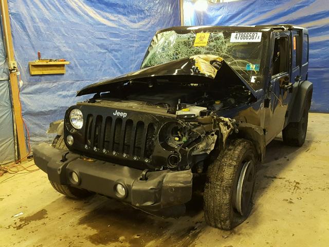 1C4BJWDG4GL309947 - 2016 JEEP WRANGLER U BLACK photo 2