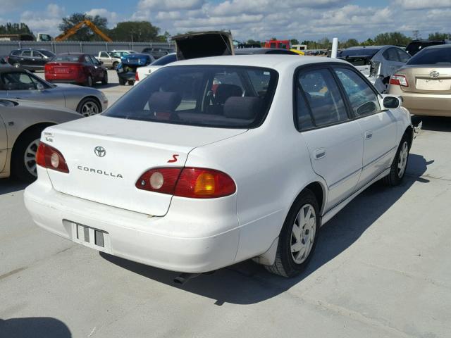 1NXBR12E01Z515115 - 2001 TOYOTA COROLLA CE WHITE photo 4