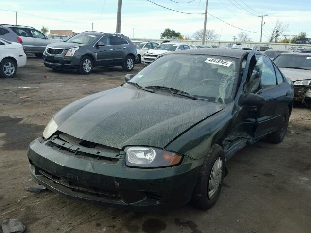 1G1JC52F937224740 - 2003 CHEVROLET CAVALIER GREEN photo 2