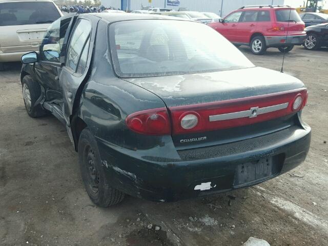 1G1JC52F937224740 - 2003 CHEVROLET CAVALIER GREEN photo 3