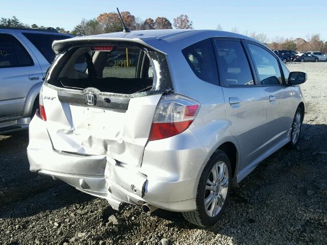 JHMGE8H51BS006409 - 2011 HONDA FIT SPORT SILVER photo 4