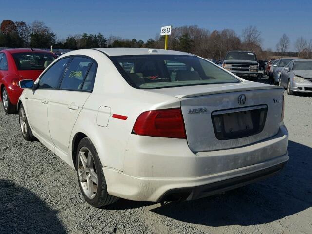 19UUA66296A001727 - 2006 ACURA 3.2TL WHITE photo 3