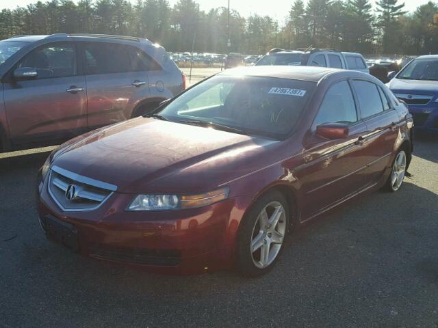 19UUA66285A075543 - 2005 ACURA TL RED photo 2