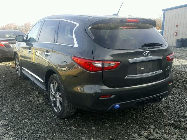 5N1AL0MN6DC310557 - 2013 INFINITI JX35 BASE CHARCOAL photo 3
