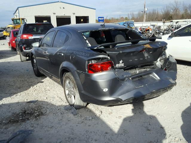 1C3CDZCB4CN179254 - 2012 DODGE AVENGER SX CHARCOAL photo 3