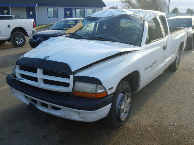 1B7FL22PXYS585144 - 2000 DODGE DAKOTA WHITE photo 2