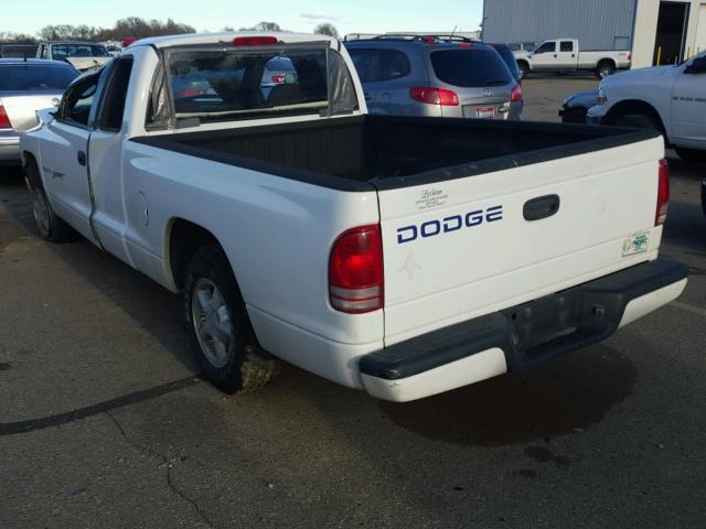 1B7FL22PXYS585144 - 2000 DODGE DAKOTA WHITE photo 3